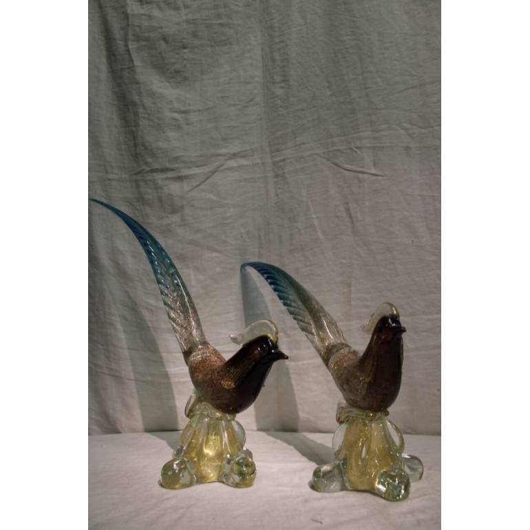fermacarte ornamento per la decorazione della collezione presente statuetta in vetro realistica con uccellini centrotavola YU Feng scultura in vetro